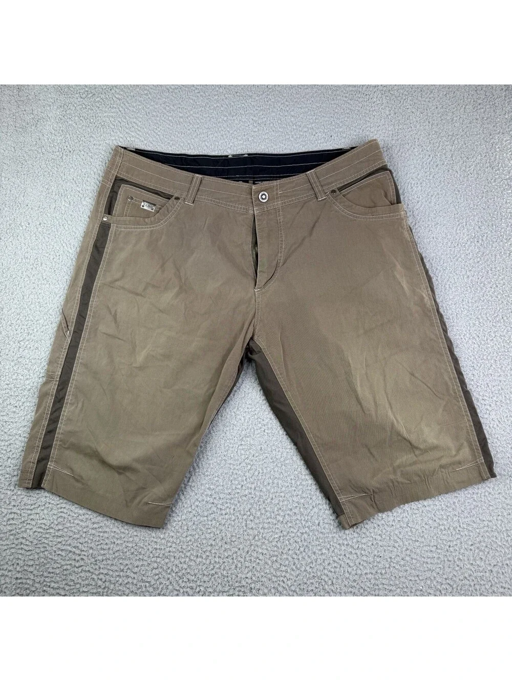 Kuhl Radikl Hiking Shorts Stretch Gorpcore 40x14 Mens Brown (Read Description!)